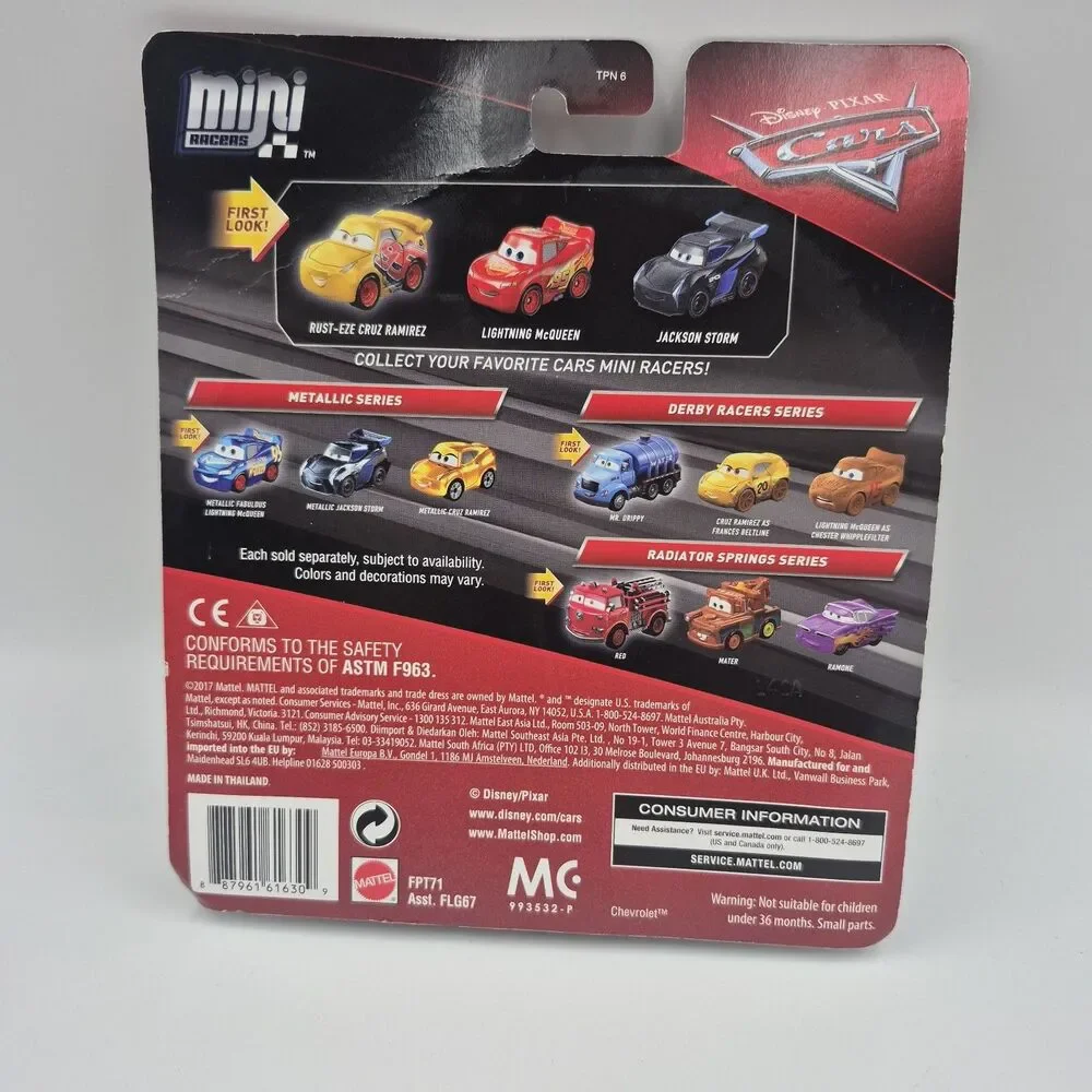 Disney Pixar's Cars 3 Mini Racers Cruz Ramirez and More 2017 Mattel FPT71 NRFP